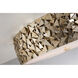 Mosaic 3 Light Silver Bath/Flush Mounts Ceiling Light in Silver Leaf with Antique